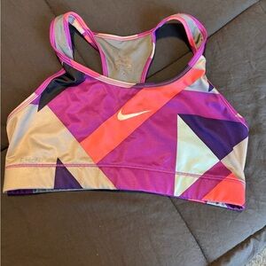 Nike Pink and Purple Sports Bra